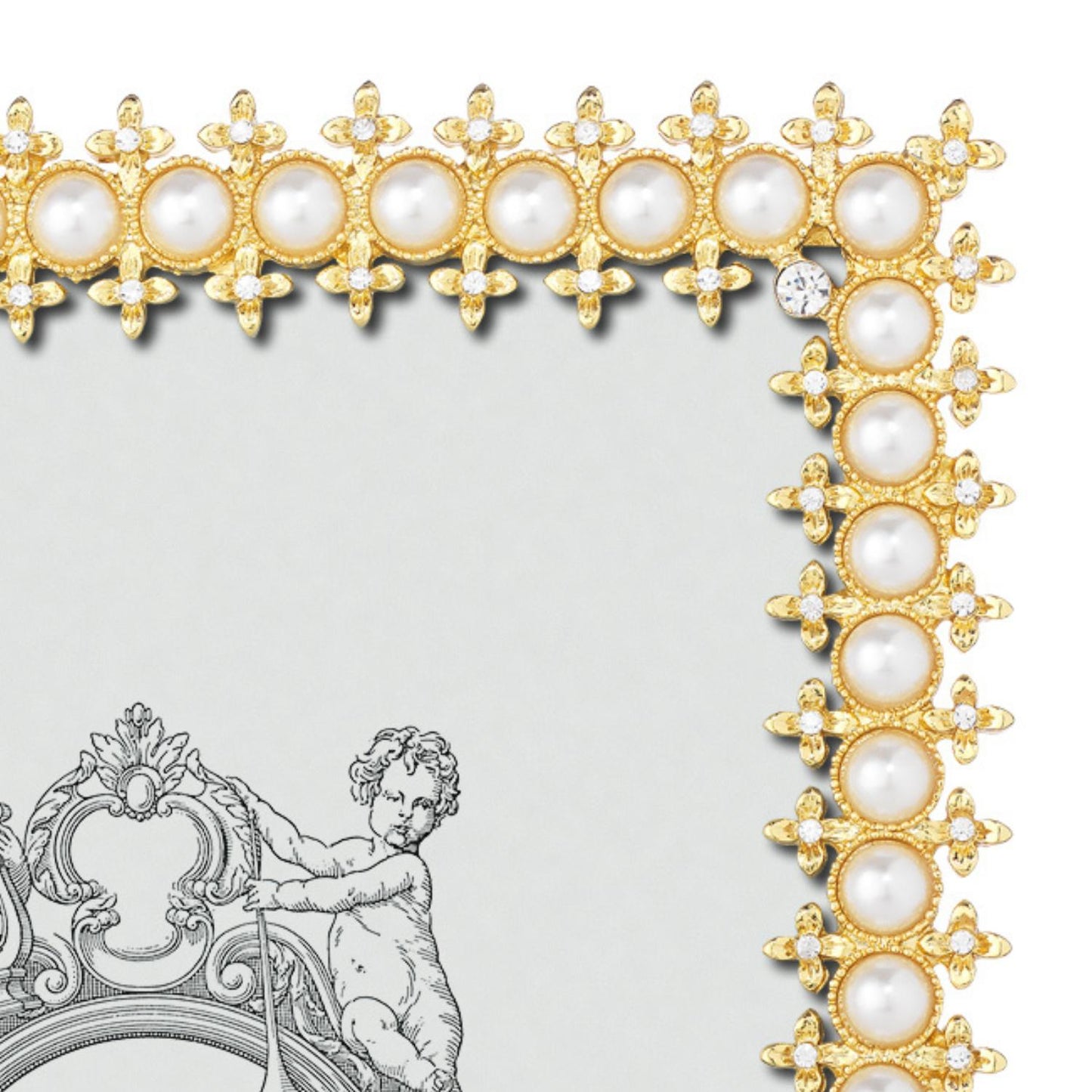 Crystal & Pearl Picture Frame - OLIVIA RIEGEL®