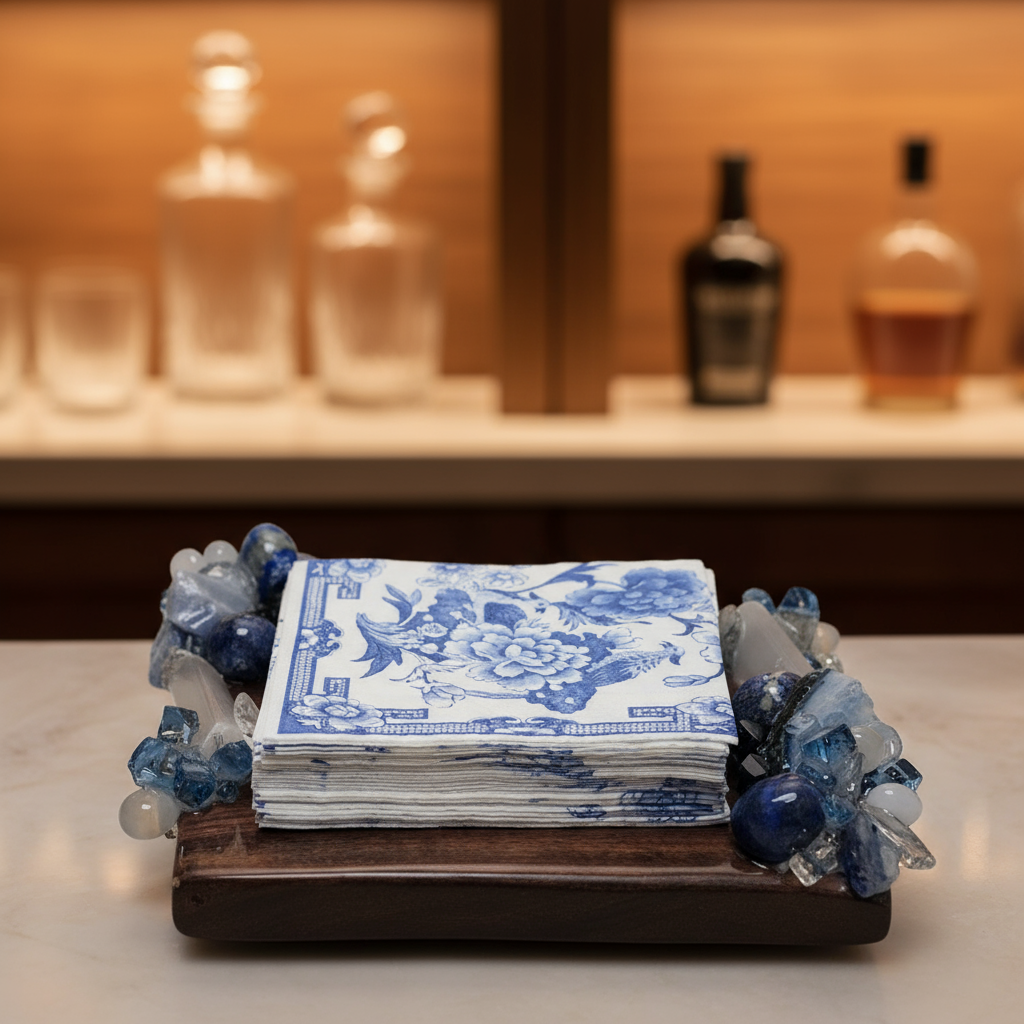 Azure Cocktail Napkin Holder - OLIVIA RIEGEL®