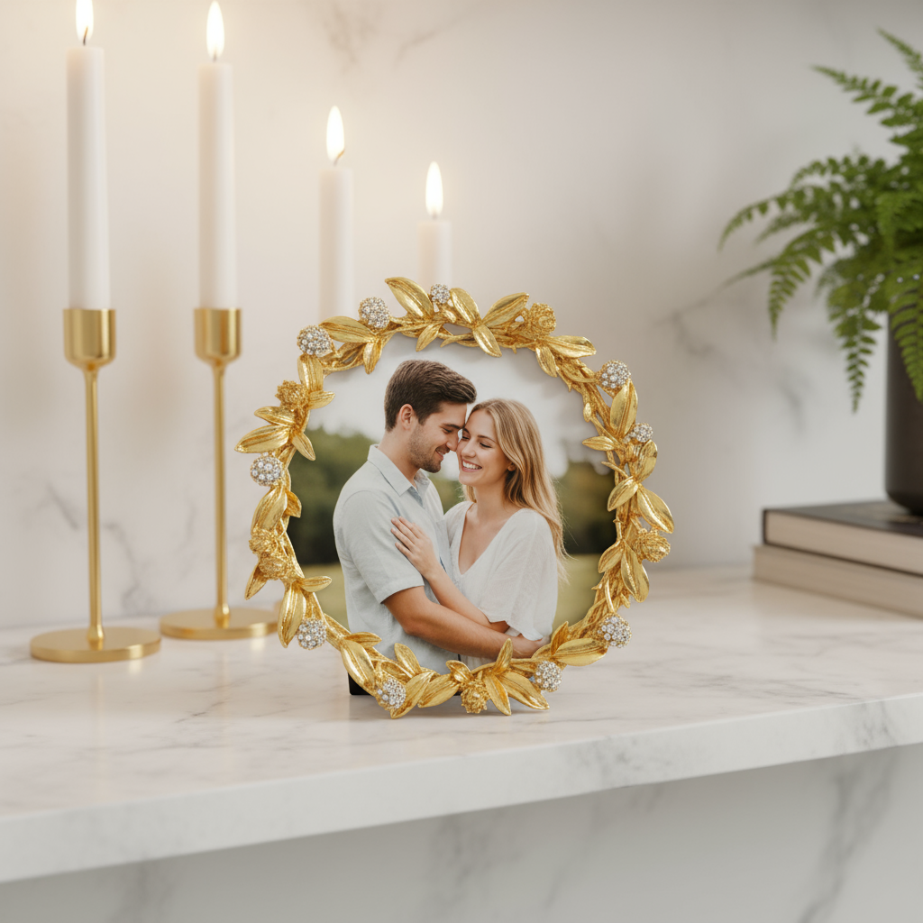 Cornelia  4.5" Round Picture Frame - OLIVIA RIEGEL®