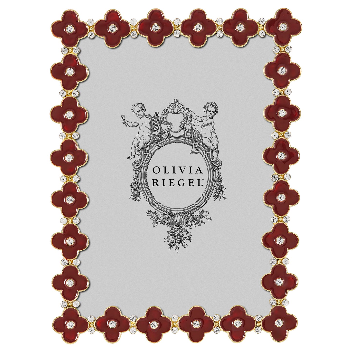 Gold Enamel Clover Picture Frame - OLIVIA RIEGEL®
