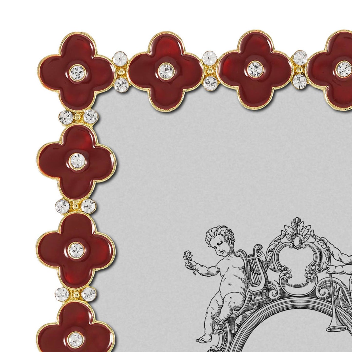 Gold Enamel Clover Picture Frame - OLIVIA RIEGEL®