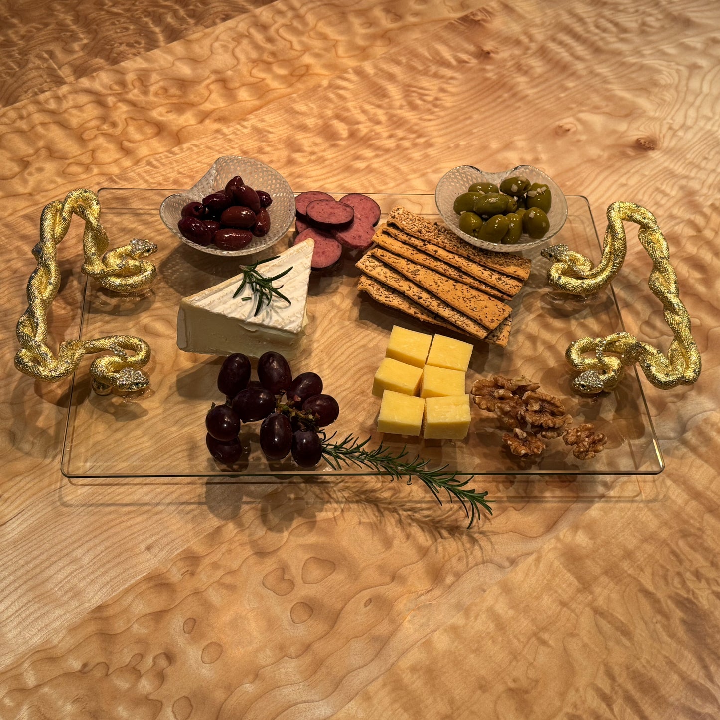 Serpentina Glass Tray - OLIVIA RIEGEL®