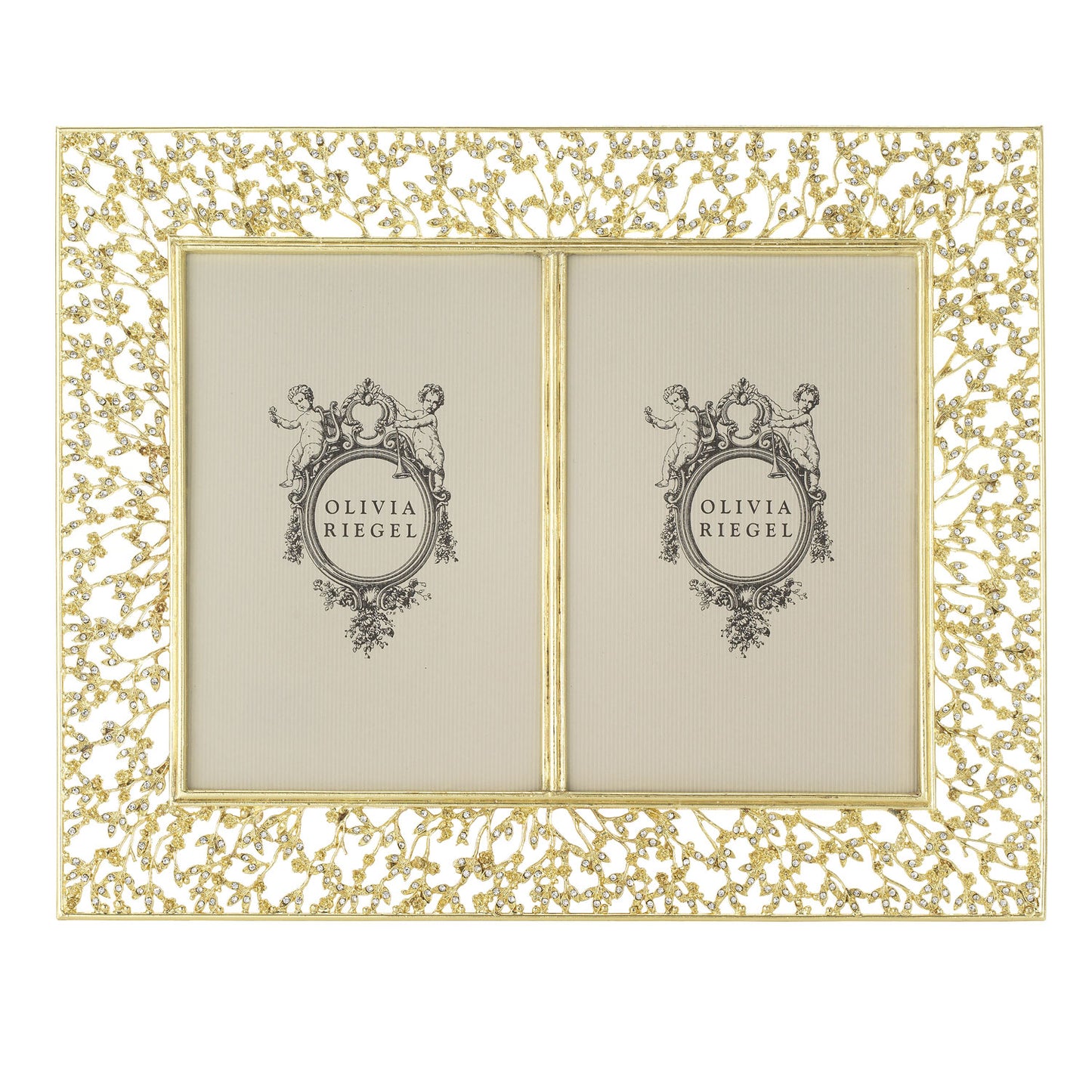 Isadora 4" x 6" Double Frame  - Gold - OLIVIA RIEGEL®