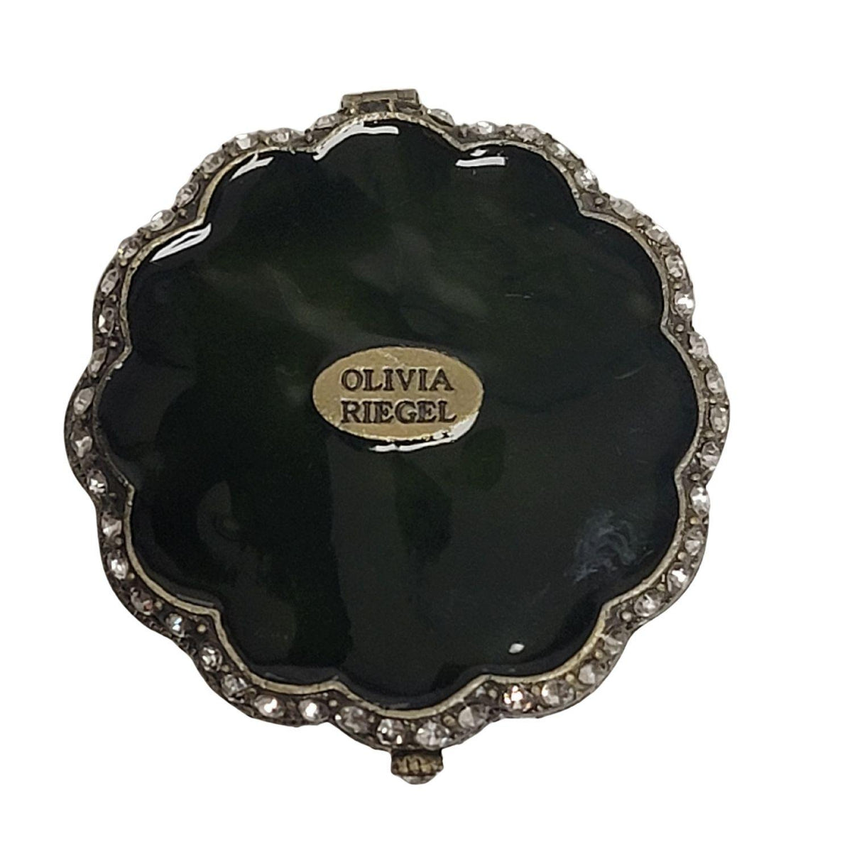 Bottom of Sophie Compact with black enamel.