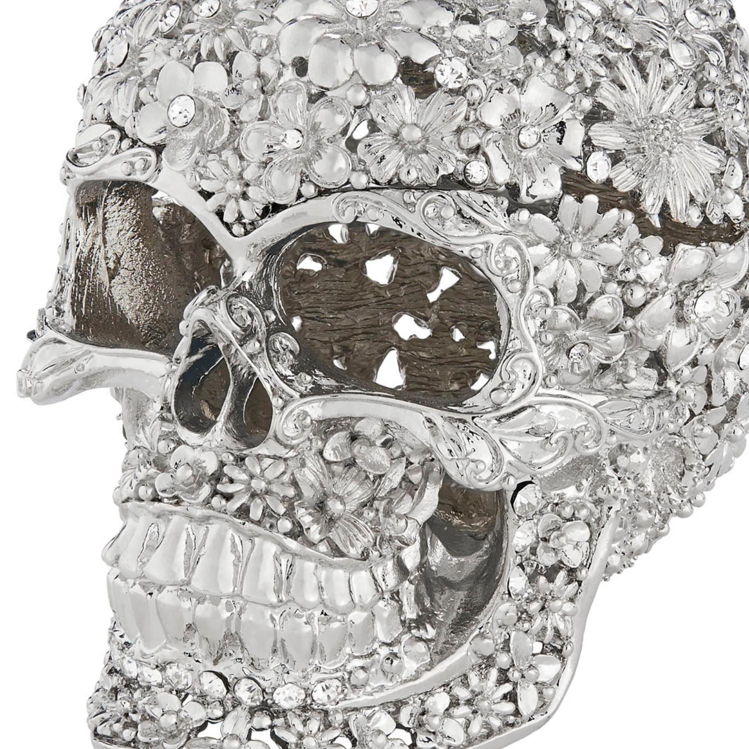 ★ホリエ〜イーグル銀貨 SKULL WITH ROSE 2021 Skull Ring | Double Rose