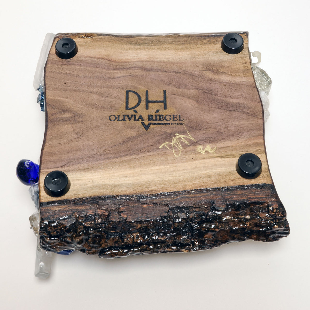 Branded underside of holder.