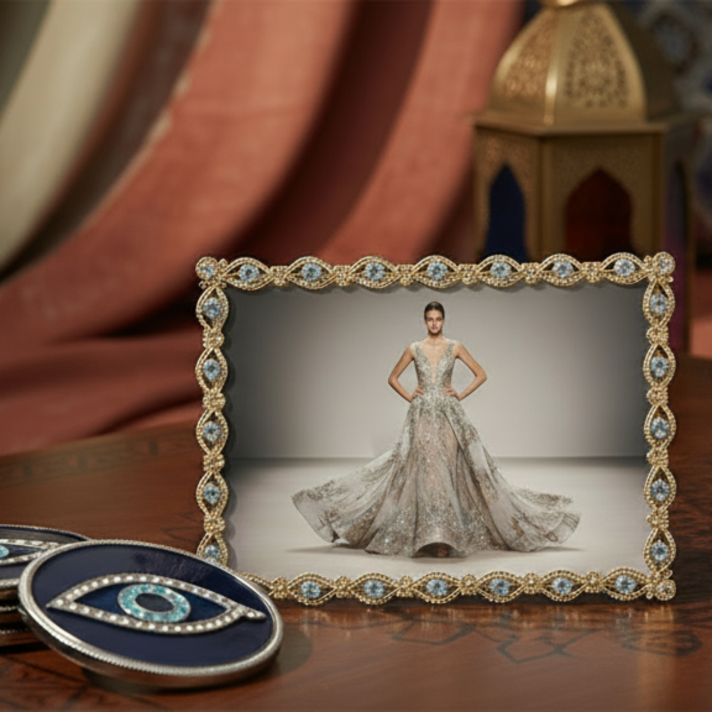 Evil Eye Frame and matching Evil Eye Coaster Set.
