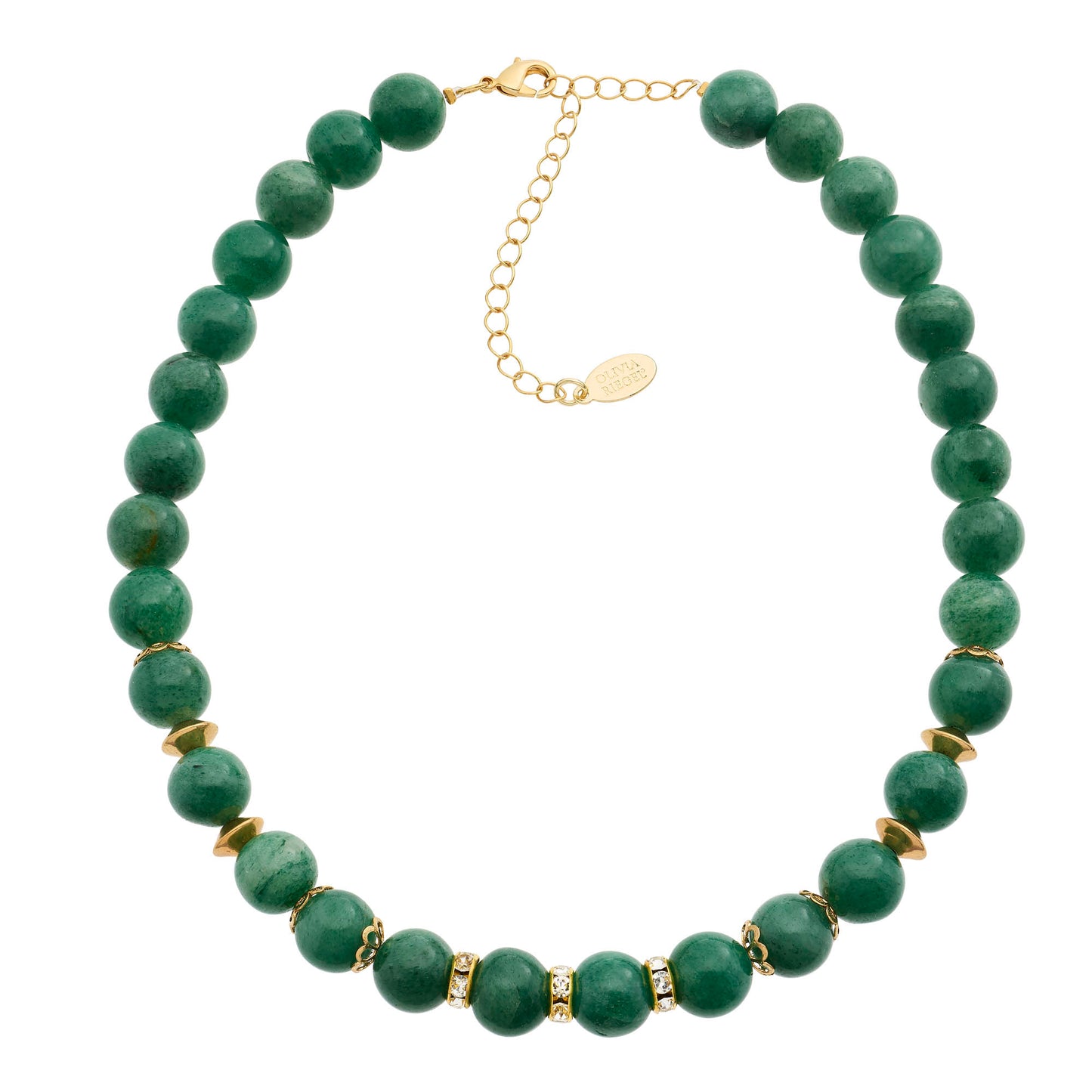 Green Aventurine Bead Necklace - OLIVIA RIEGEL®