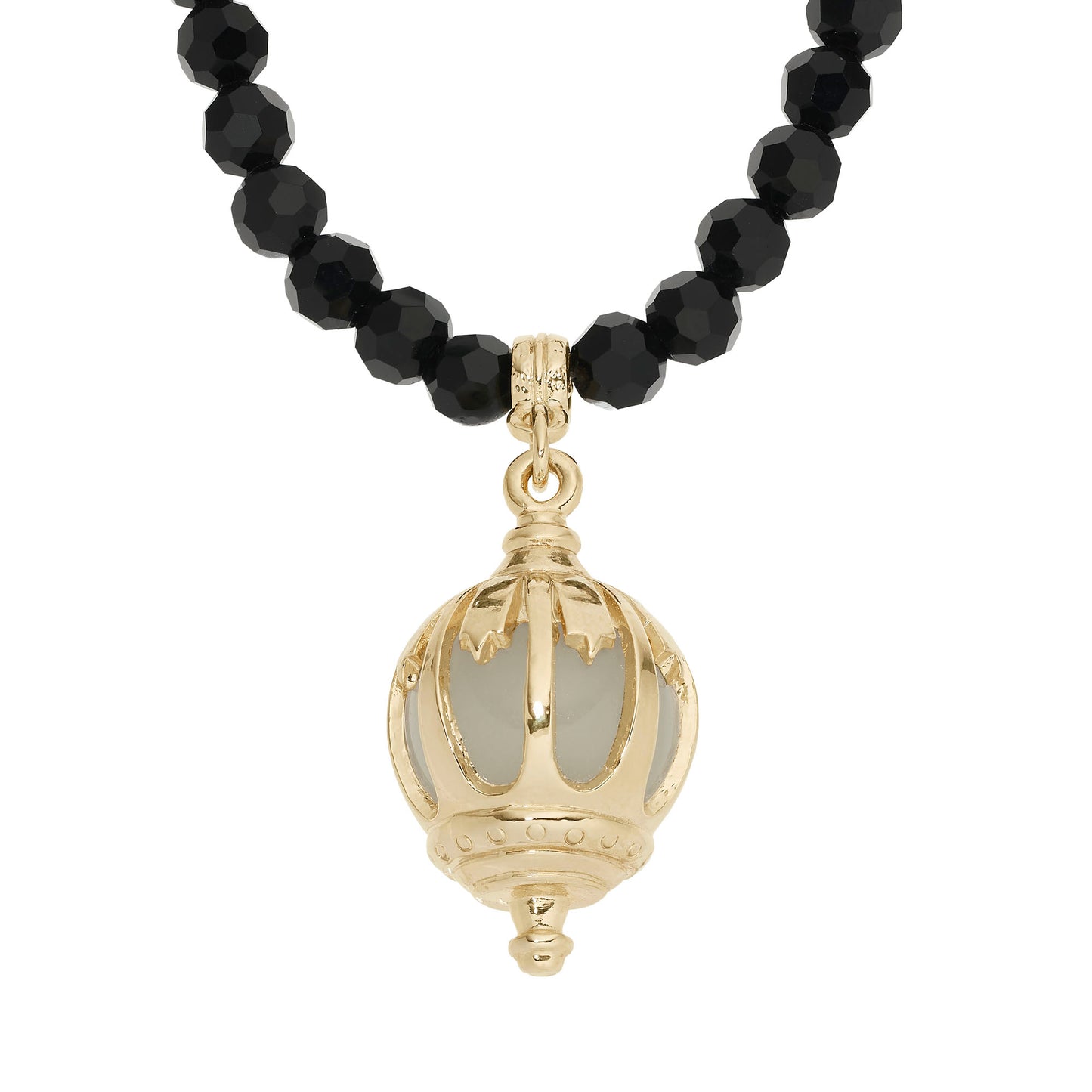 Jet Bead Lantern Necklace - OLIVIA RIEGEL®