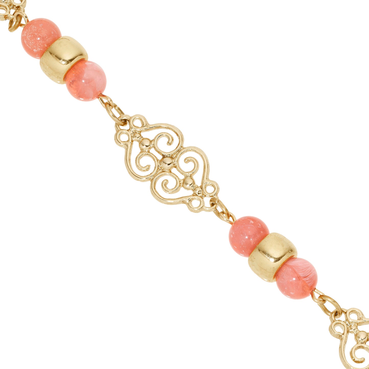 Pink Bead Gold Necklace - OLIVIA RIEGEL®