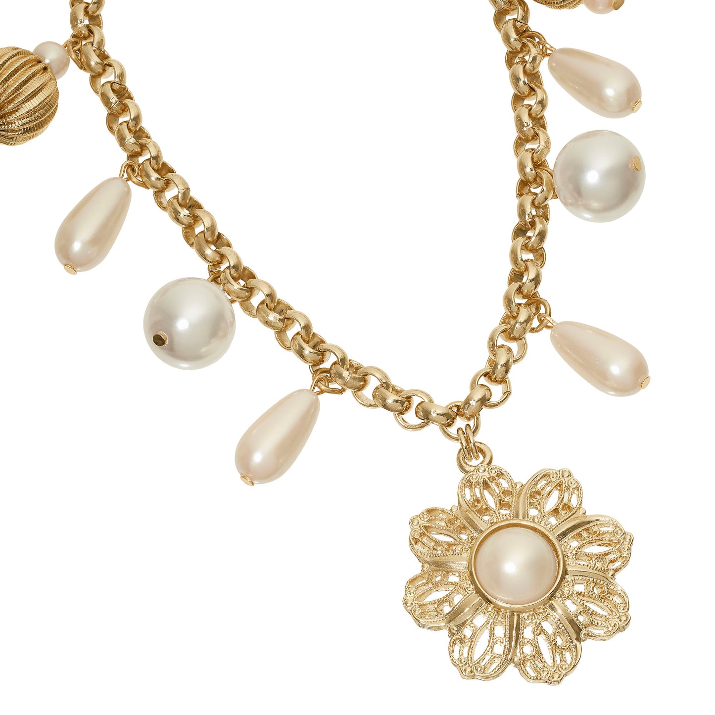 Gold Pearl Drop Necklace - OLIVIA RIEGEL®