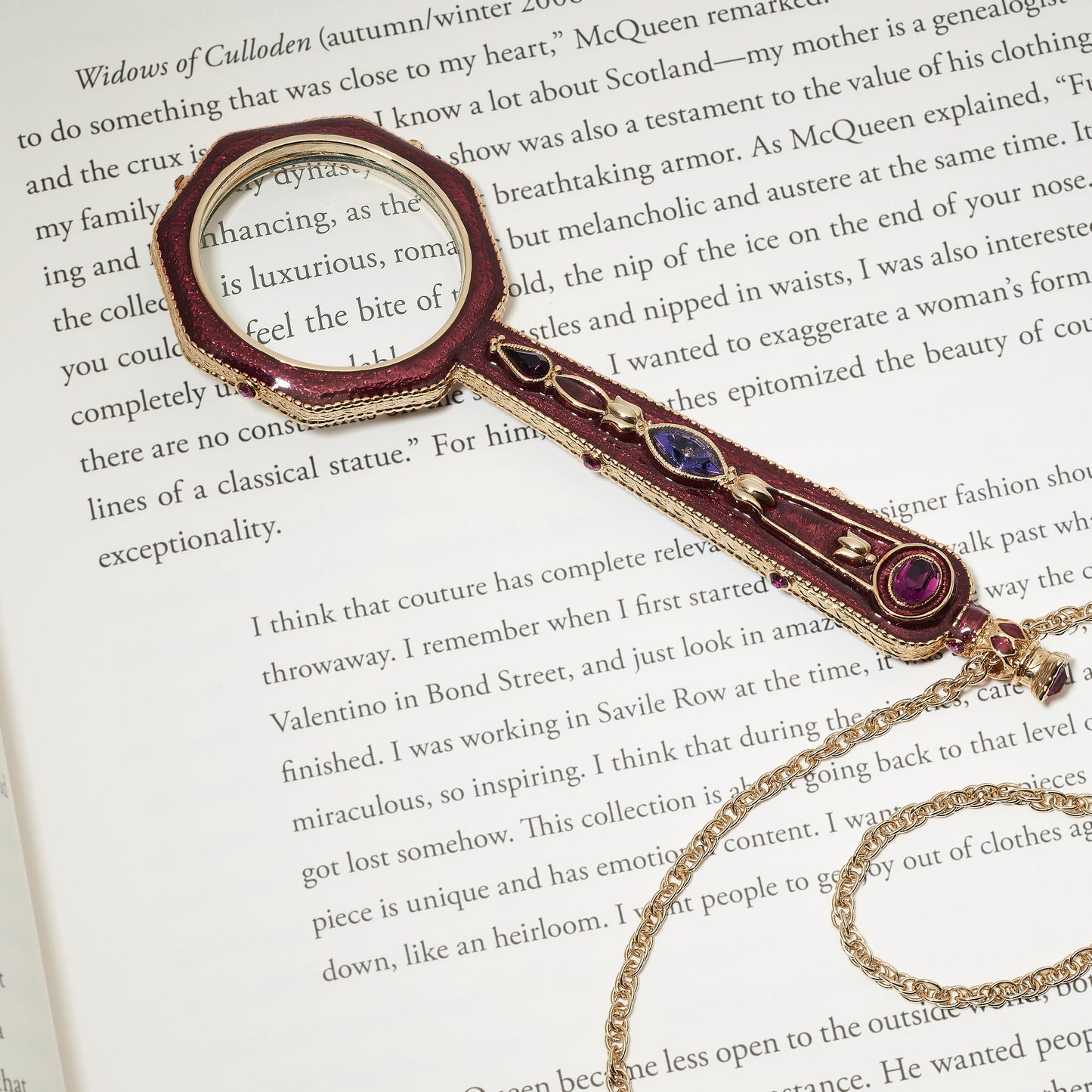 Enamel Magnifying Glass Necklace - OLIVIA RIEGEL®