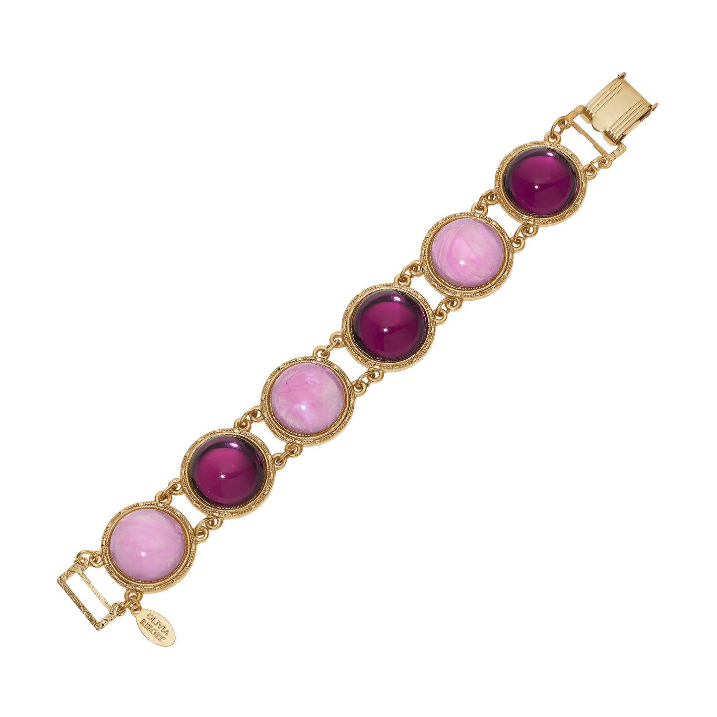 Round Amethyst & Lilac Bracelet - OLIVIA RIEGEL®