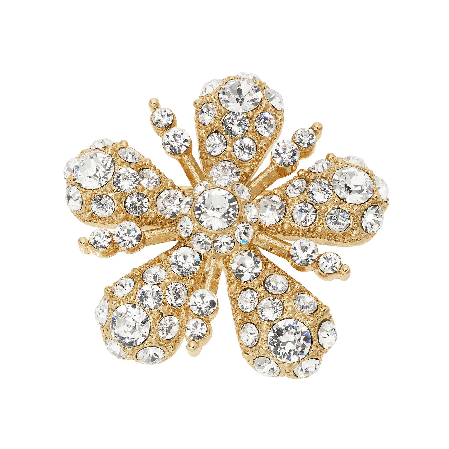 Flower Brooch with Crystals - OLIVIA RIEGEL®