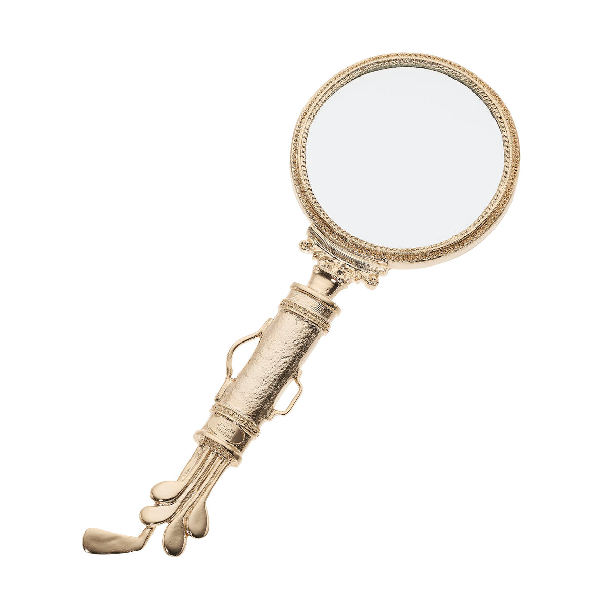 Gold textured Golf Clubs Magnifying Glass