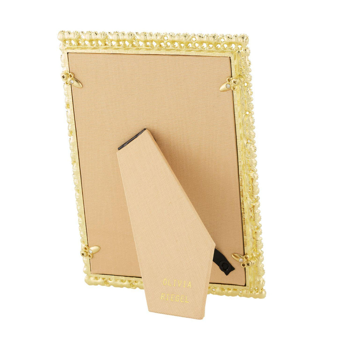 Tan silk back of Priscilla Frame