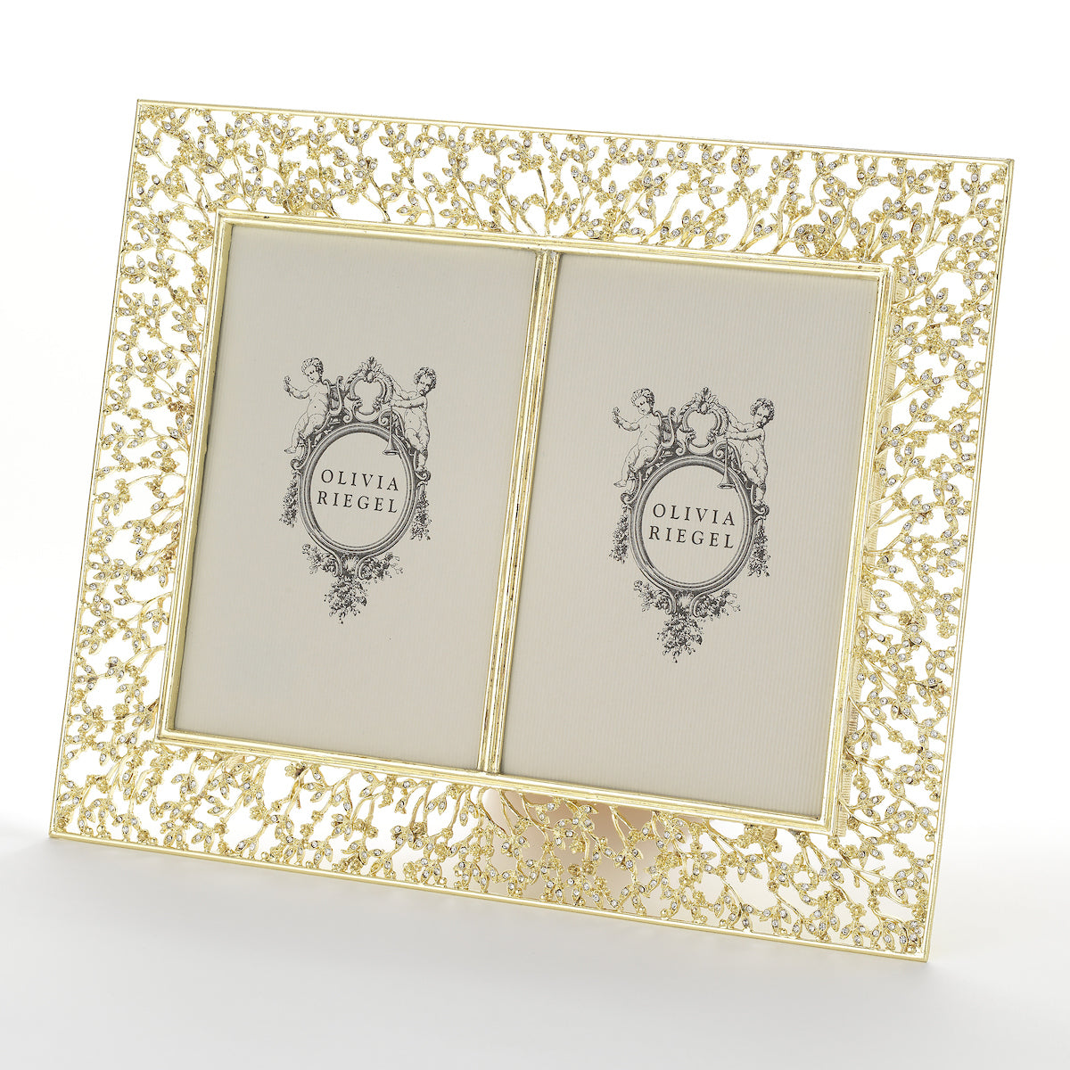 Isadora 4" x 6" Double Picture Frame (Gold) - OLIVIA RIEGEL®