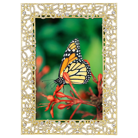 Papillon with Crystals 4" x 6" Frame