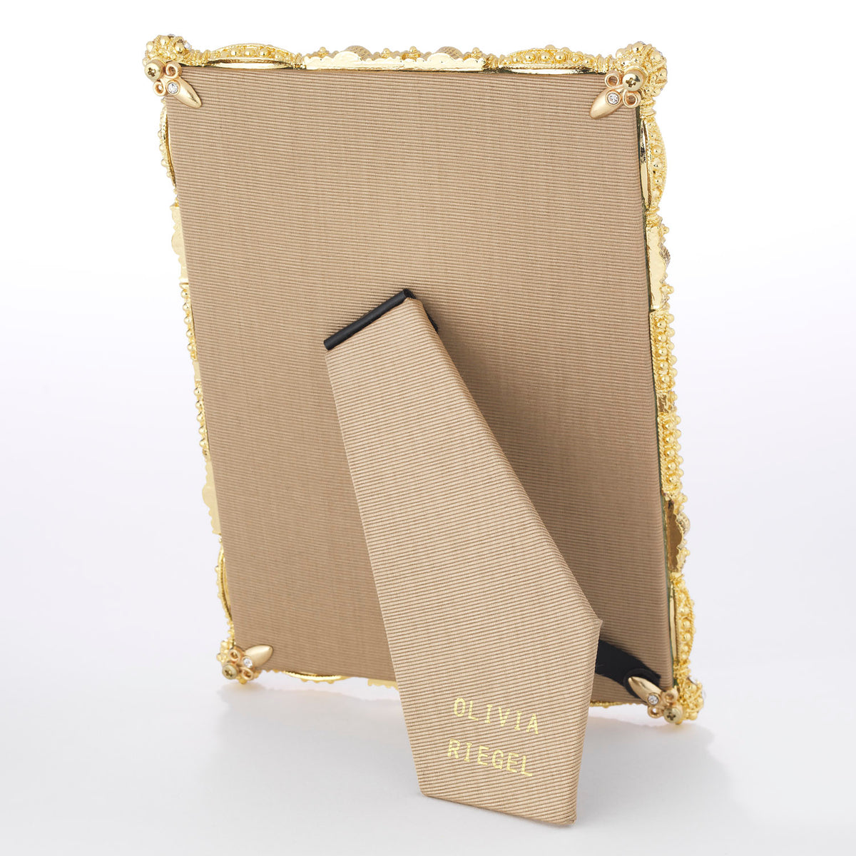 Tan silk back for Gold Asbury Picture Frame