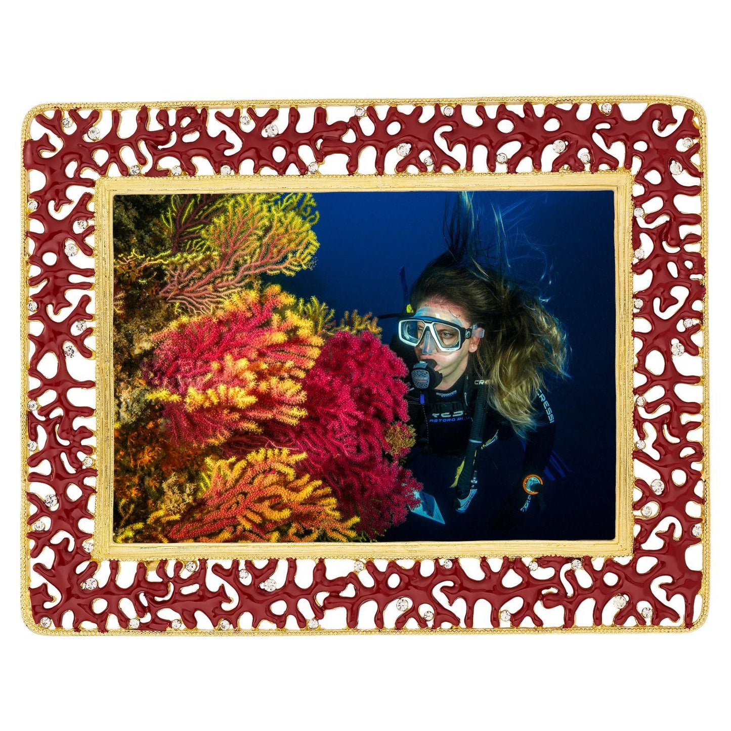 Coral Enamel Picture Frame - OLIVIA RIEGEL®