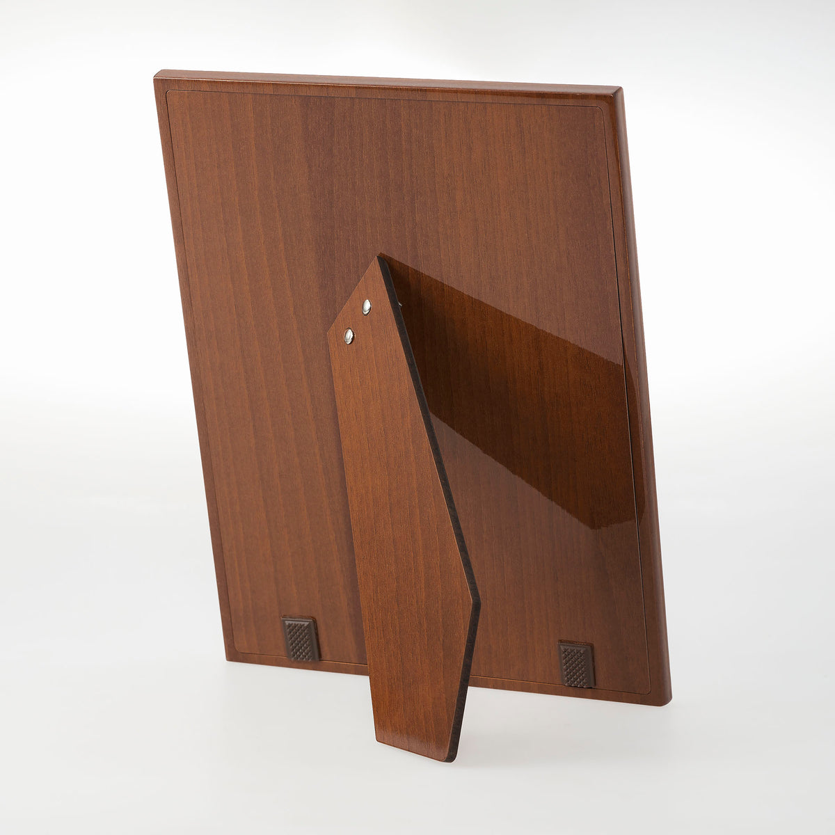 Medium Brown wooden back of Sterling Classic Rope Frame.