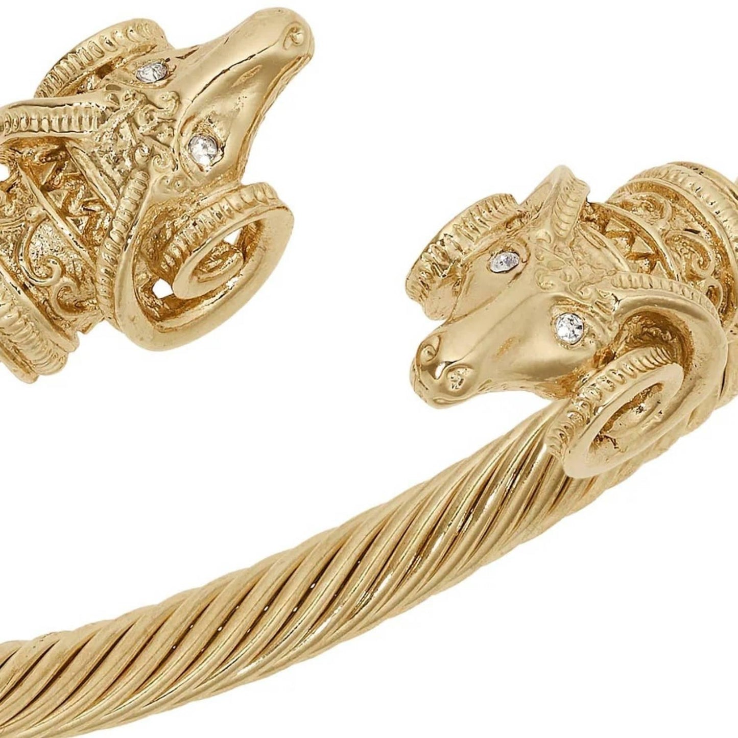Ram's Head Gold Cuff - OLIVIA RIEGEL®