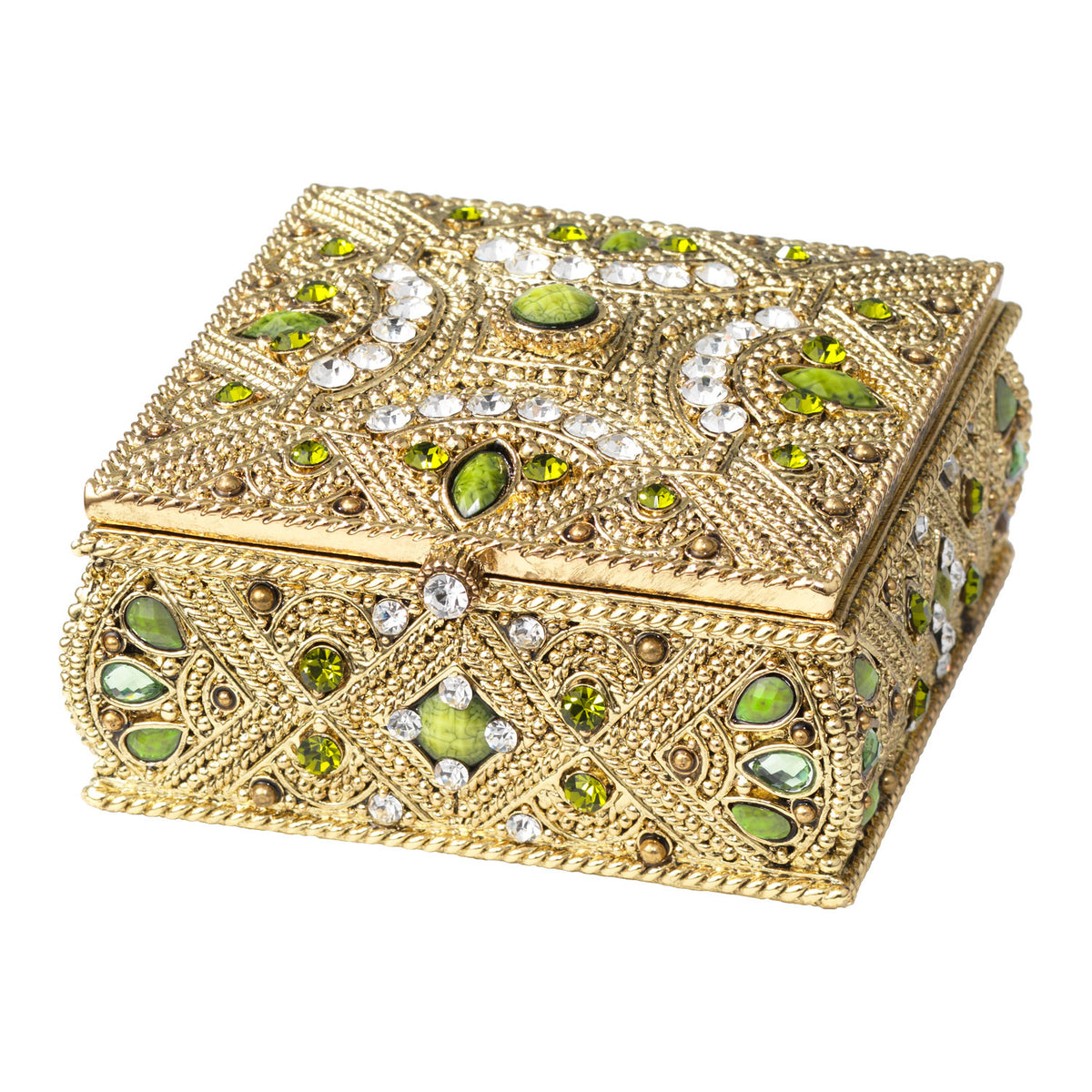 Gold Maureen Square Box with slightly curved sides 