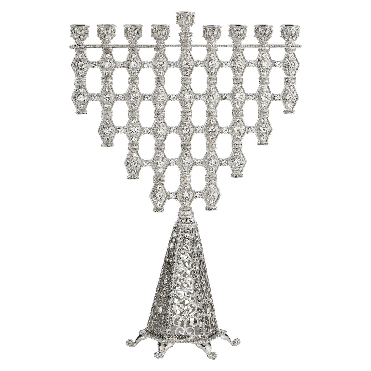 Silver Ziva Menorah