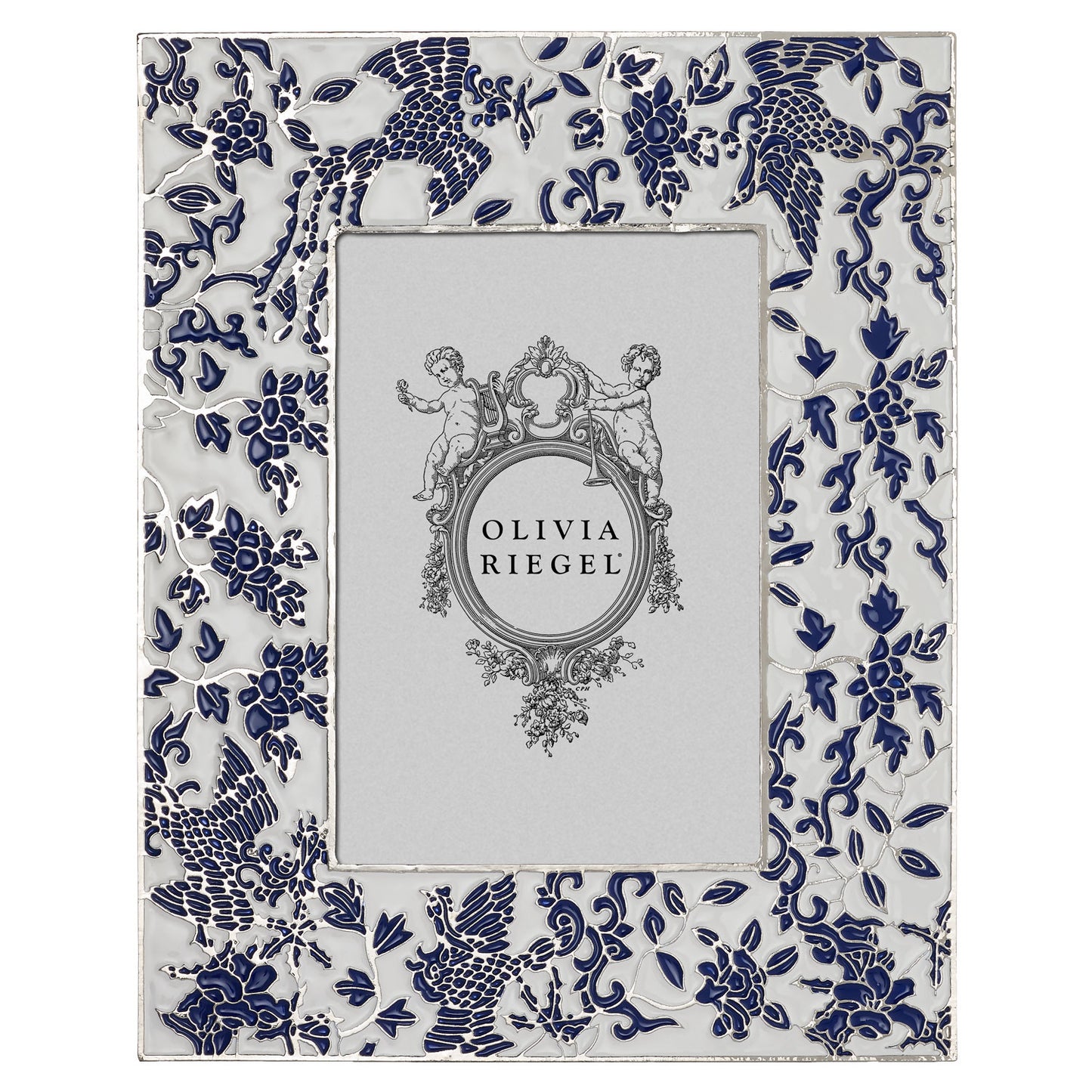 Blue & White Imperial Phoenix Frame - OLIVIA RIEGEL®