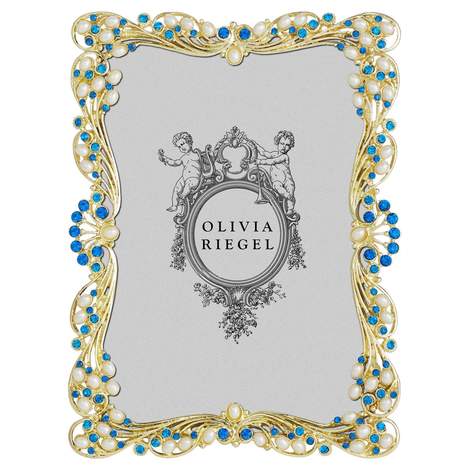 Audrey Picture Frame with Capri Blue Stones | OLIVIA RIEGEL®