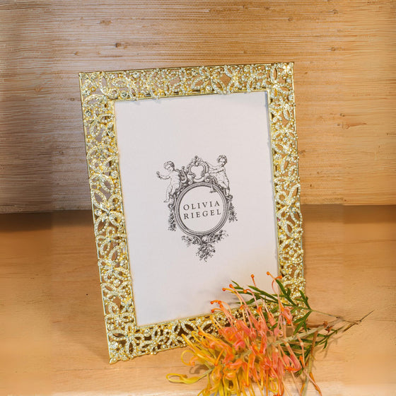 Papillon with Jonquil Crystals 5" x 7" Frame - OLIVIA RIEGEL®