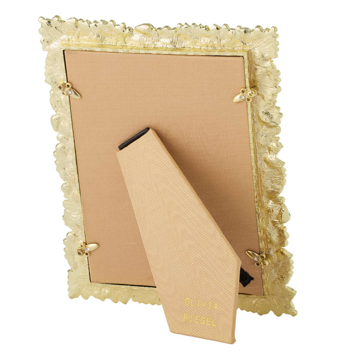 Tan silk back of Valencia Royale Frame