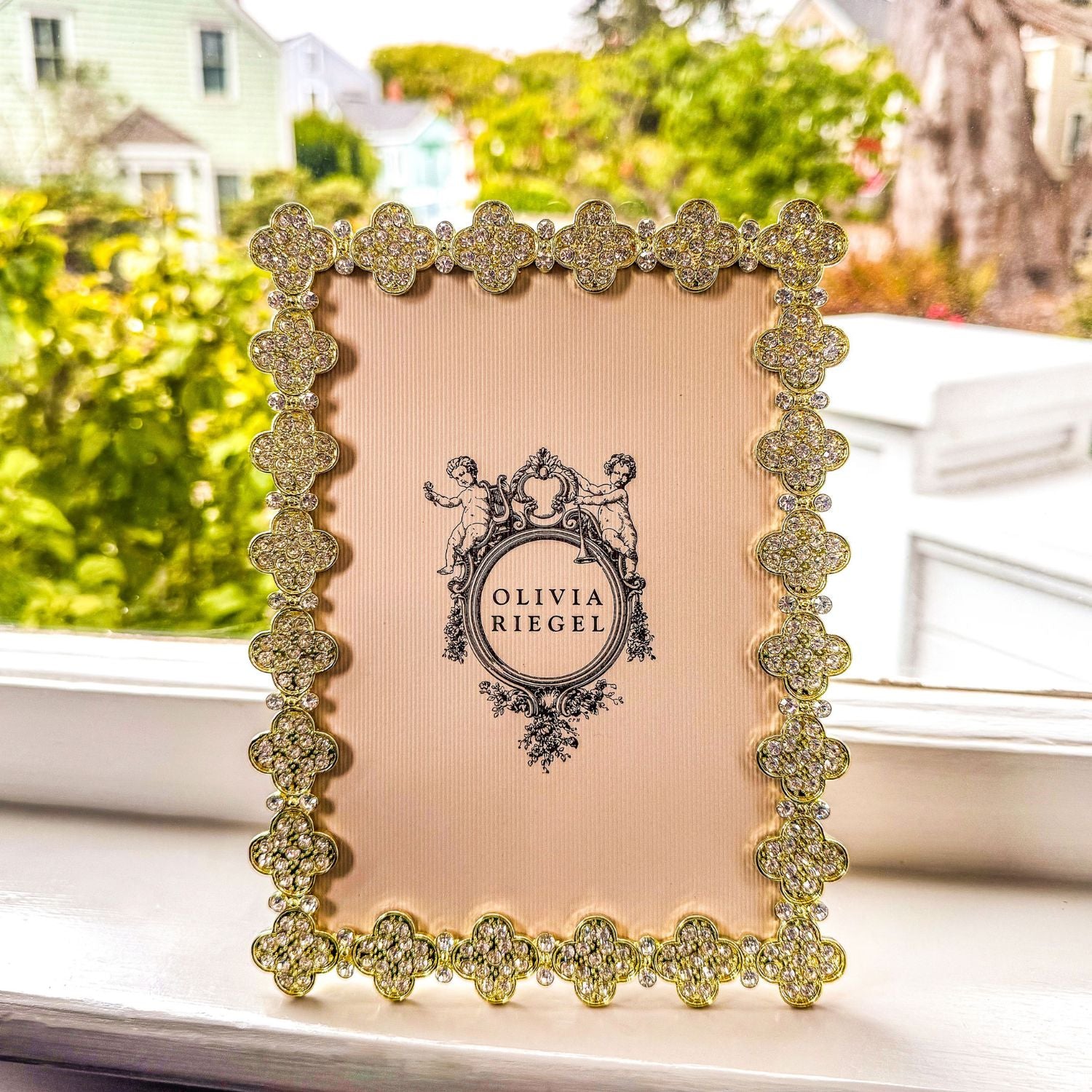 Pavé Clover Picture Frame | OLIVIA RIEGEL®