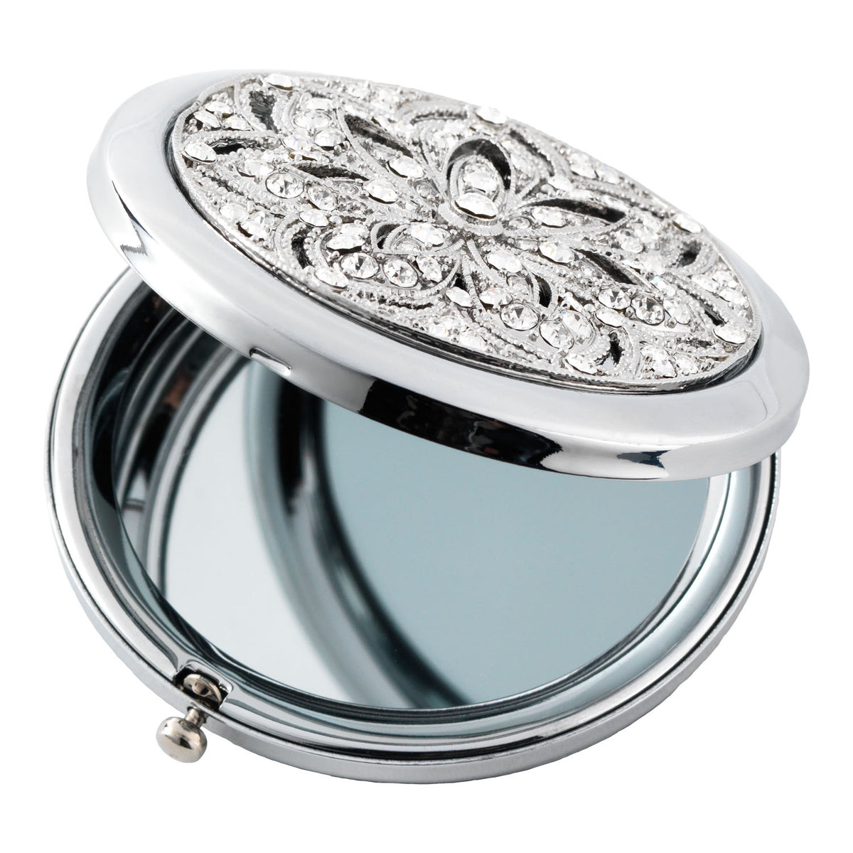 Open Silver Windsor Compact.