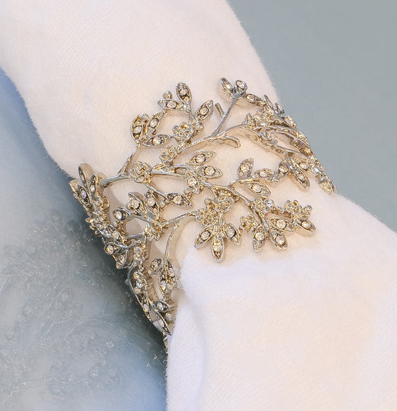 Isadora Napkin Ring (Set of 4) (Silver) - OLIVIA RIEGEL®