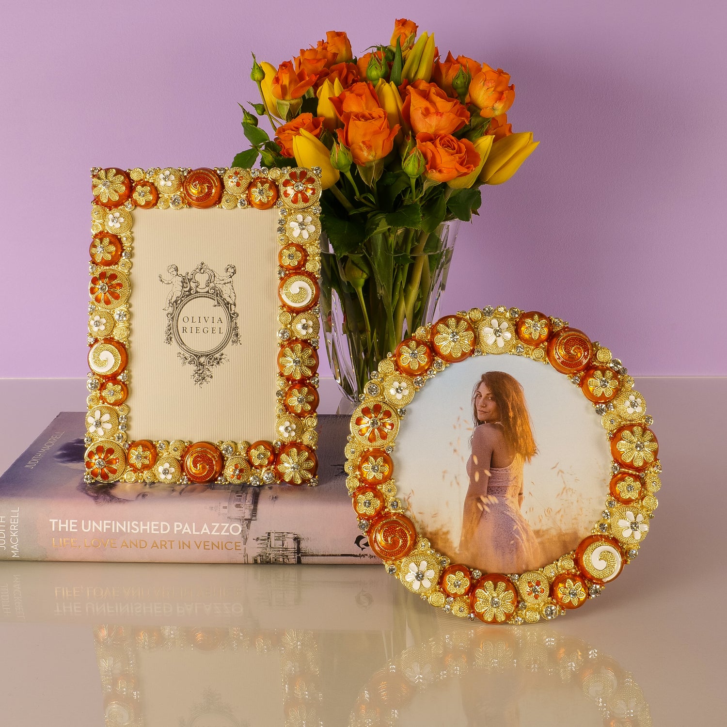 Olivia Frameアンティーク調フレーム  ローズゴールド 即納 olivia-riegel-picture-frames-