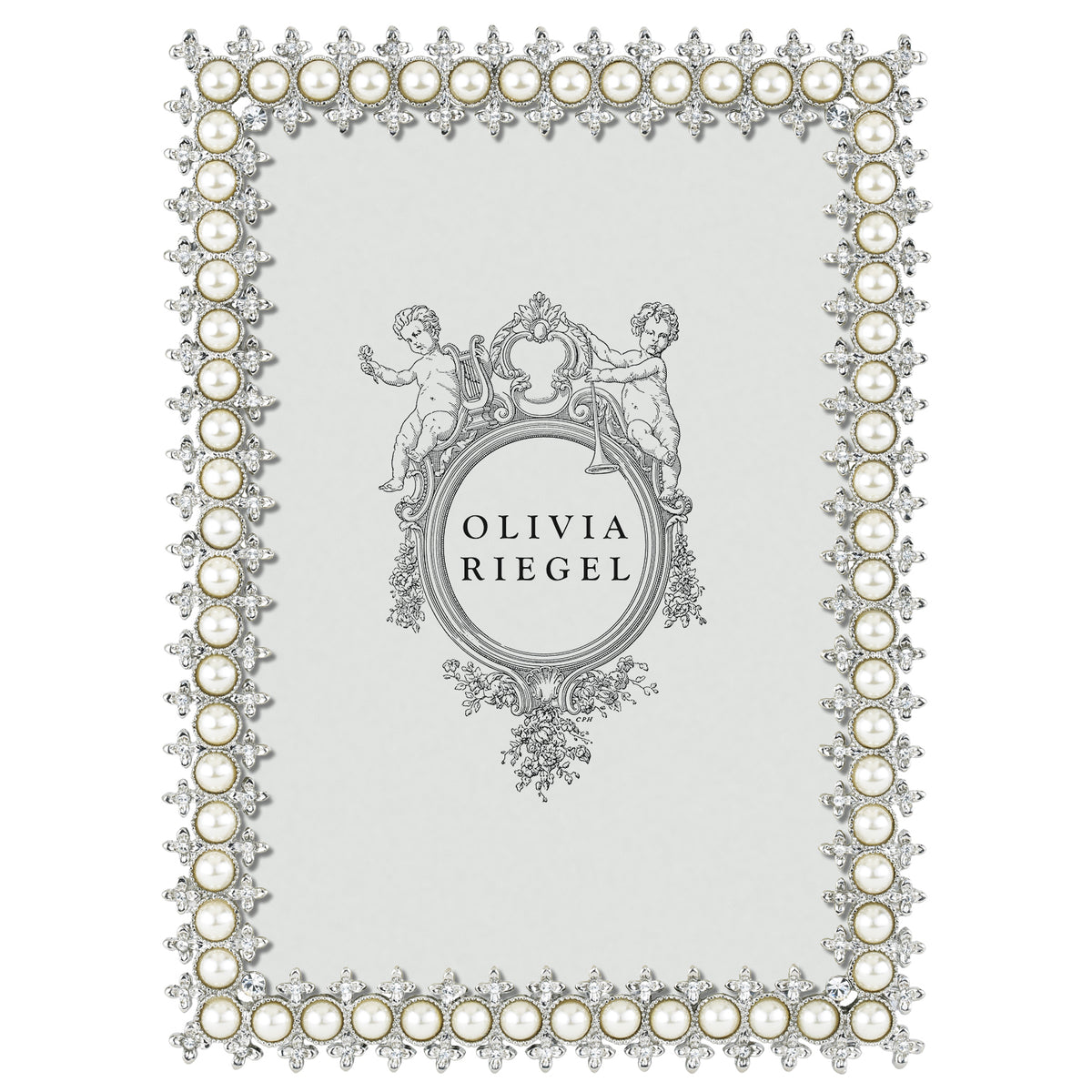 Silver Crystal & Pearl 5 by 7 frame.