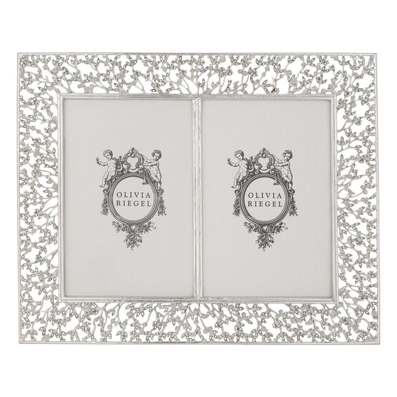 Isadora 4" x 6" Double Frame - Silver - OLIVIA RIEGEL®